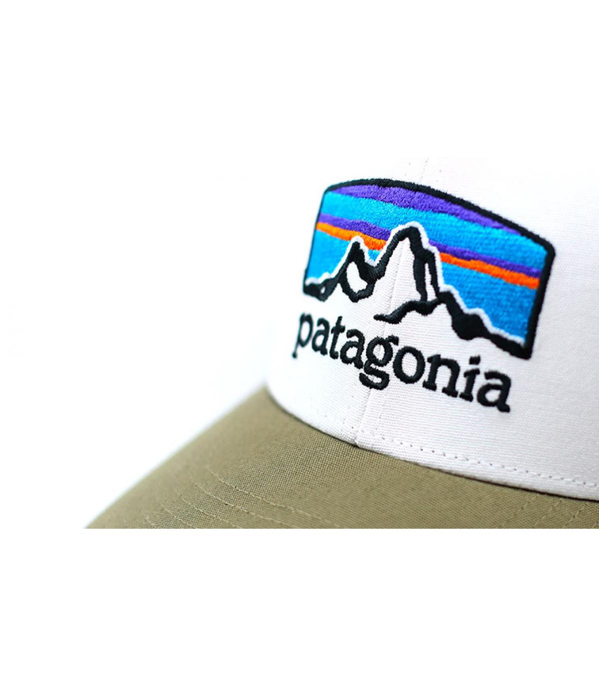 Patagonia green white trucker